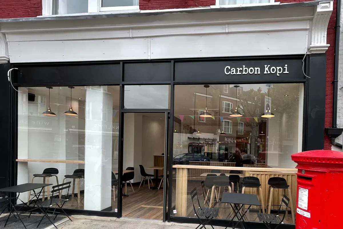 Carbon Kopi’s Fulham coffee shopfront