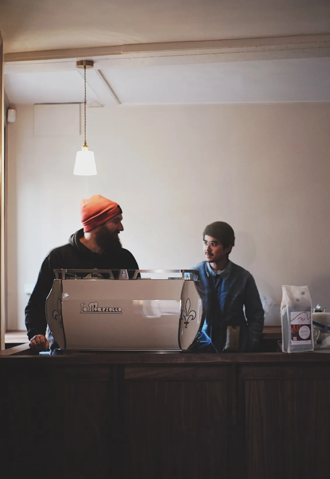 Baristas at Nagare Coffee’s espresso bar