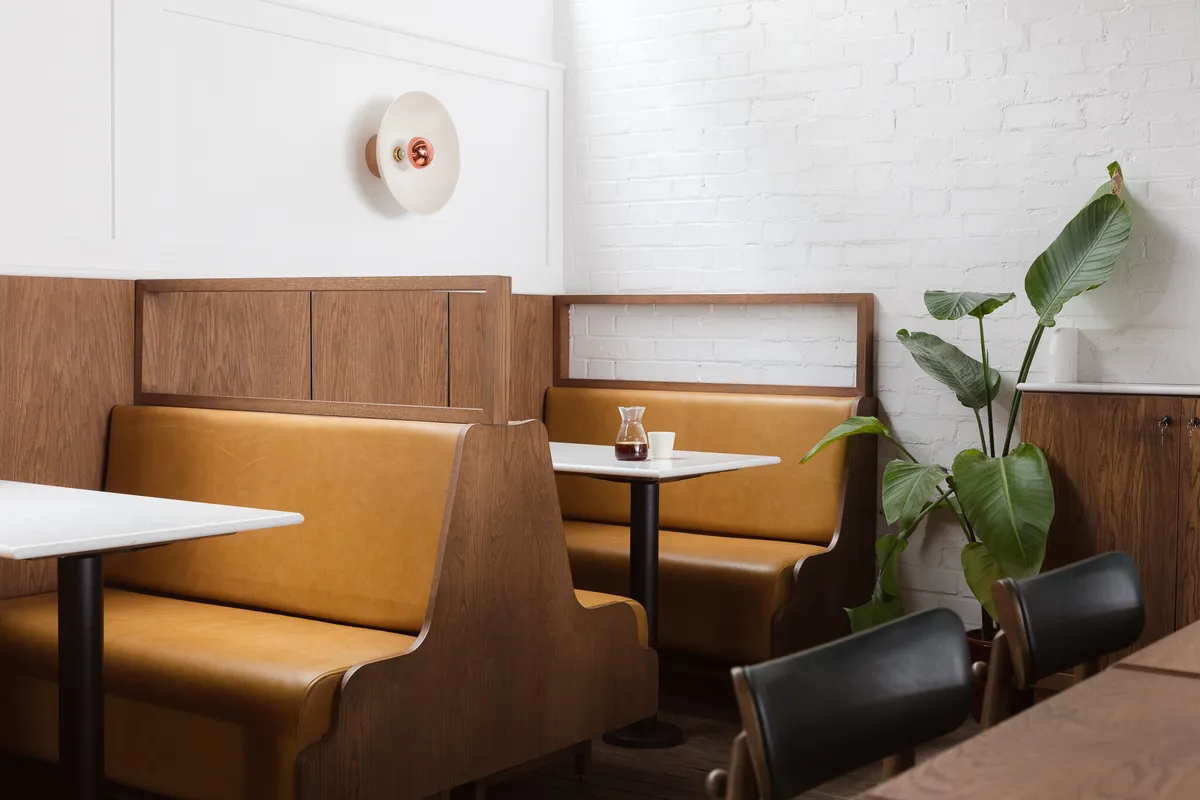 Inside Prufrock Coffee on Leather Lane